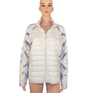 Ralph Lauren Lauren Active Light Puffer Jacket Womens Size XL Aztec Print